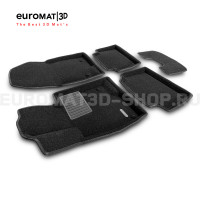 Текстильные 3D коврики Euromat3D Business в салон для Mazda 3 (2014-2018) № EMC3D-003411