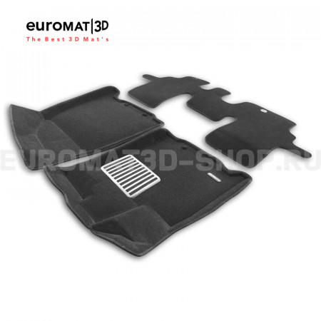 Текстильные 3D коврики Euromat3D Lux в салон для Nissan Pathfinder (R52) (2014-) № EM3D-003723