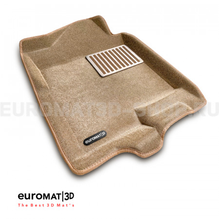 Текстильные 3D коврики Euromat3D Lux в салон для Cadillac Escalade (2007-2014) № EM3D-001302T Бежевый