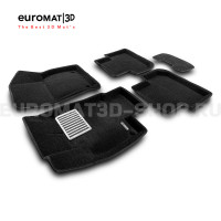 Текстильные 3D коврики Euromat3D Lux в салон для Volkswagen Tiguan (2017-2024) (Укороченная) № EM3D-005420