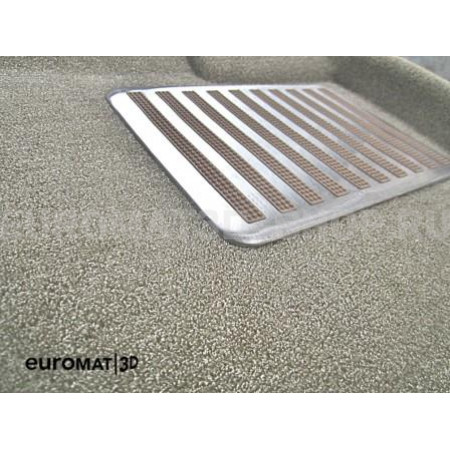 Текстильные 3D коврики Euromat3D Lux в салон для Skoda Kodiaq (2017-2024) № EM3D-004512T Бежевые