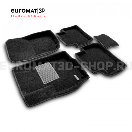 Текстильные 3D коврики Euromat3D Premium в салон для Mitsubishi Outlander XL (2006-2012) № EMPR3D-003609