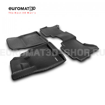 3D коврики Euromat3D EVA в салон для Mitsubishi Pajero IV (2006-2020) № EM3DEVA-003610
