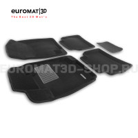 Текстильные 3D коврики Euromat3D Business в салон для Москвич 3 (2022-) № EMC3D-000010